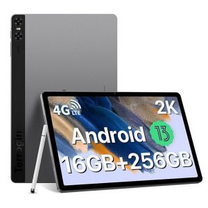 Terrogin 11 inch Android Tablet Computer with Dual SIM 4G LTE, 16GB RAM 256GB ROM (1TB Expand), Cellular and WiFi, 7500mAh 20W Fast Charge, Octa-Core Gaming Tablet, Stylus Pen, 13MP Camera