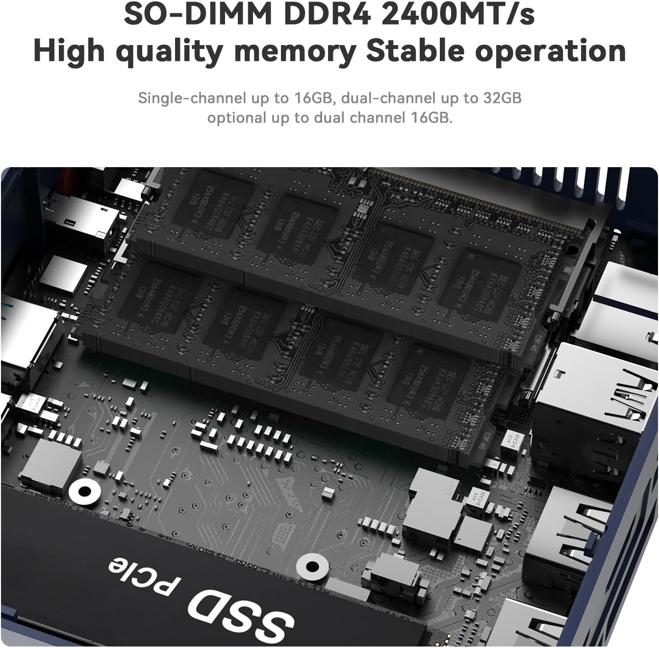 Terrogin Desktop Computers, AMD Ryzen 3 3200U(14nm, 2C/4T) up to 3.5GHz, 16GB DDR4 RAM 500GB PCIE3.0 X4 SSD, Micro PC 4K@60Hz Dual Display, Mini Computer WiFi6/BT5.2/HTPC/W-11 Pro - Image 4